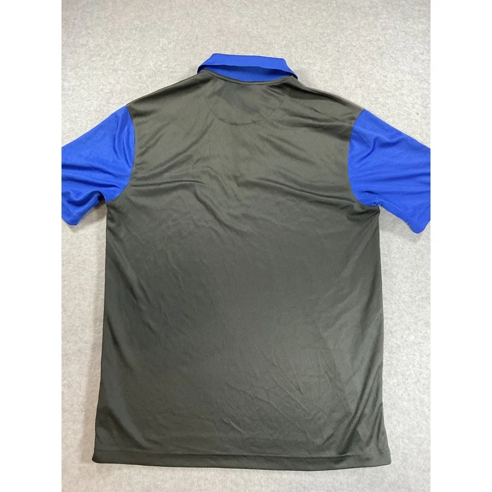 Nike Dri-FIT Florida Gators Mens Polo Shirt Grey Blue Colorblock Medium 1760